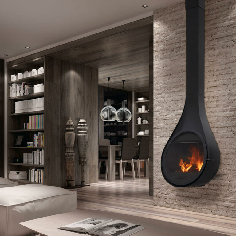 Designovy-krb_Drop závěsný designový krb drop